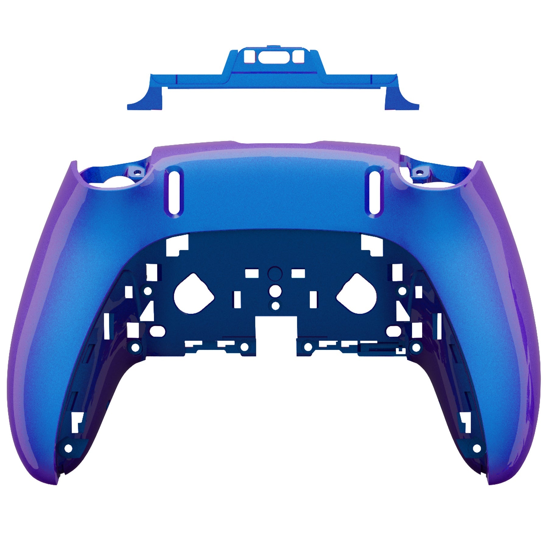 Replacement Back Housing Bottom Shell Compatible with PS5 Edge Controller - Chameleon Purple Blue eXtremeRate