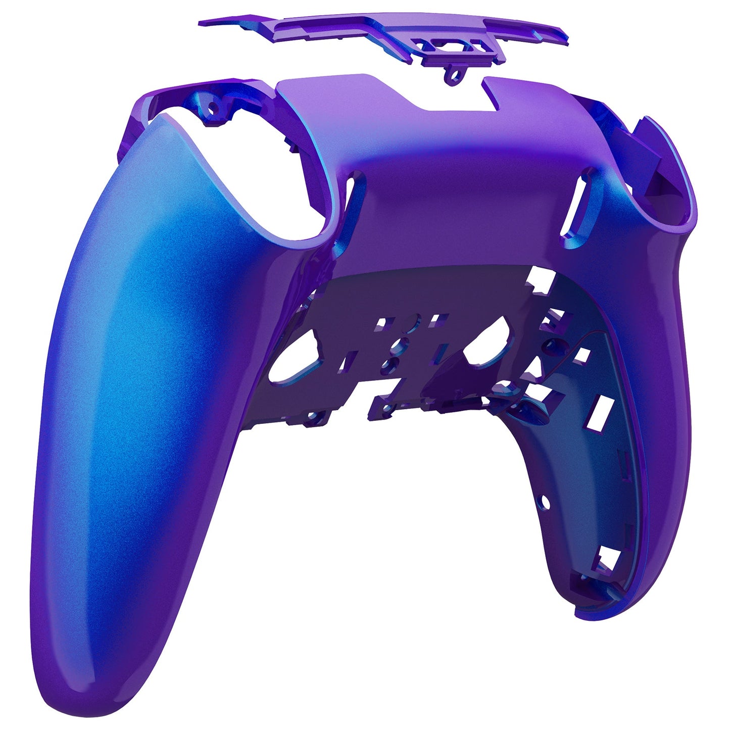 Replacement Back Housing Bottom Shell Compatible with PS5 Edge Controller - Chameleon Purple Blue eXtremeRate