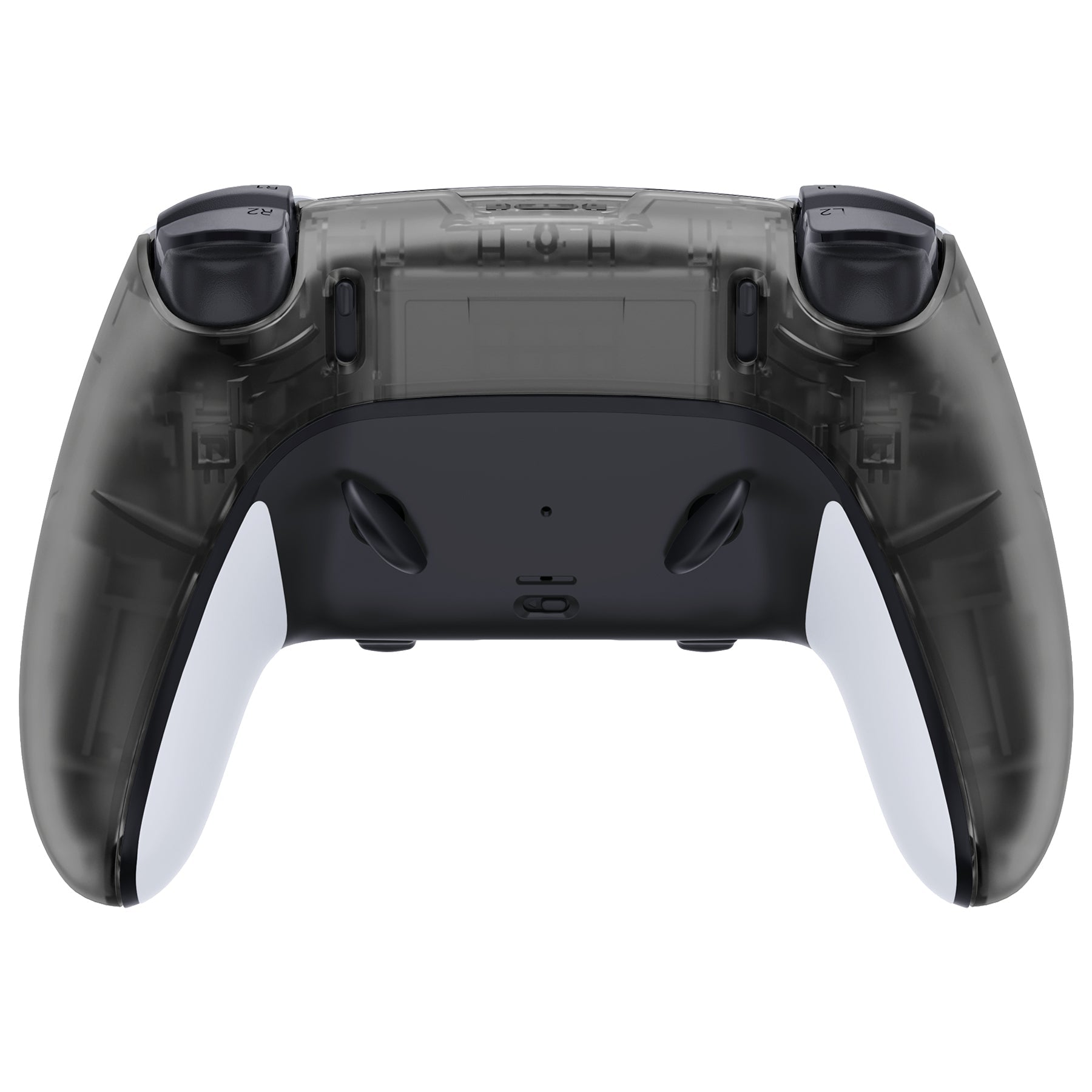 Replacement Back Housing Bottom Shell Compatible with PS5 Edge Controller - Clear Black eXtremeRate