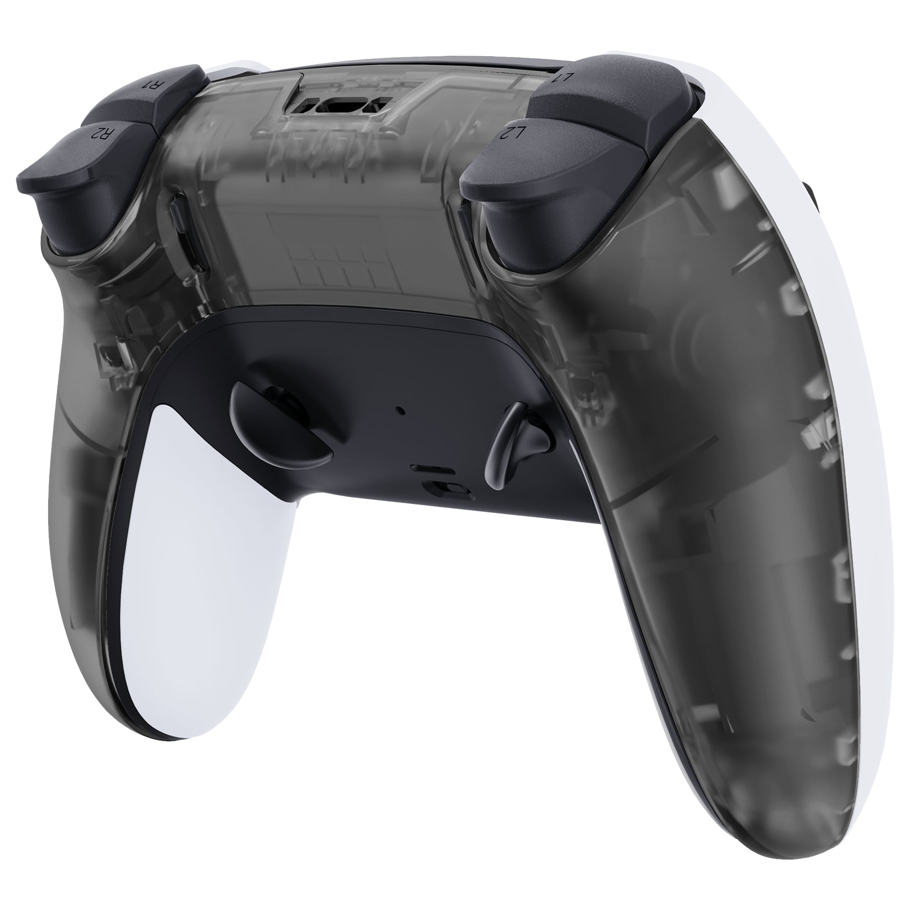 Replacement Back Housing Bottom Shell Compatible with PS5 Edge Controller - Clear Black eXtremeRate