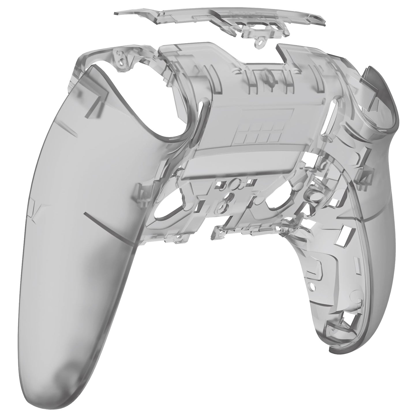 Replacement Back Housing Bottom Shell Compatible with PS5 Edge Controller - Clear Black eXtremeRate