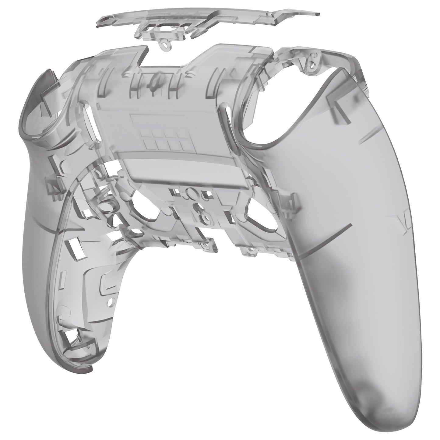 Replacement Back Housing Bottom Shell Compatible with PS5 Edge Controller - Clear Black eXtremeRate