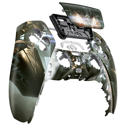 Replacement Front Housing Shell Compatible with ps5 Controller BDM-010 BDM-020 BDM-030 - Armored Mercenary eXtremeRate