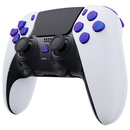 Replacement Full Set Buttons Compatible with PS5 Edge Controller - Chameleon Purple Blue eXtremeRate