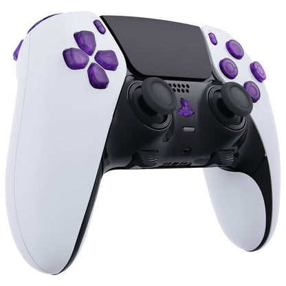 Replacement Full Set Buttons Compatible with PS5 Edge Controller - Clear Atomic Purple eXtremeRate