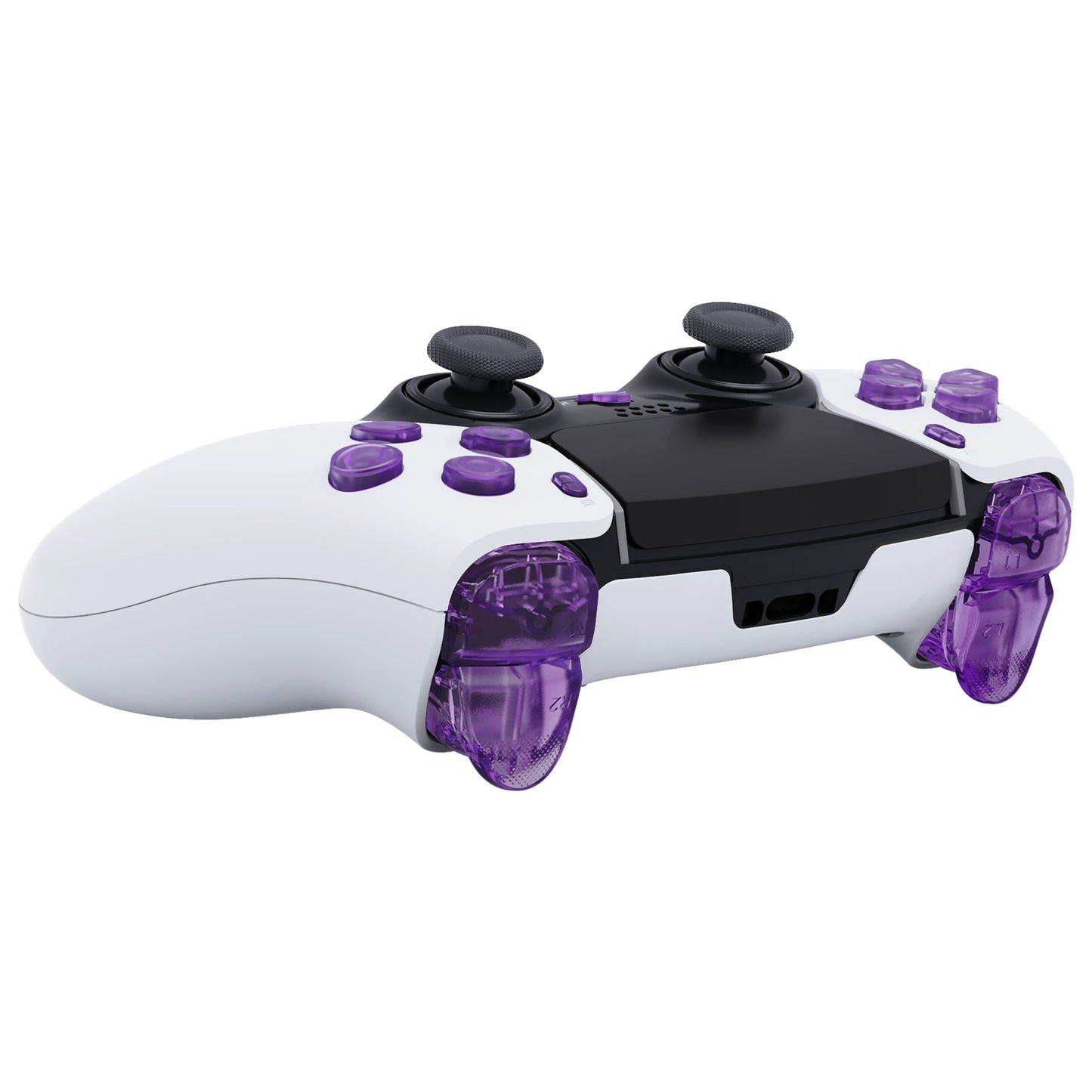 Replacement Full Set Buttons Compatible with PS5 Edge Controller - Clear Atomic Purple eXtremeRate