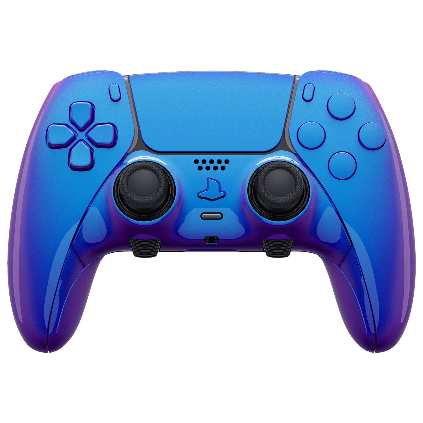 Replacement Full Set Shells with Buttons Compatible with PS5 Edge Controller - Chameleon Purple Blue eXtremeRate