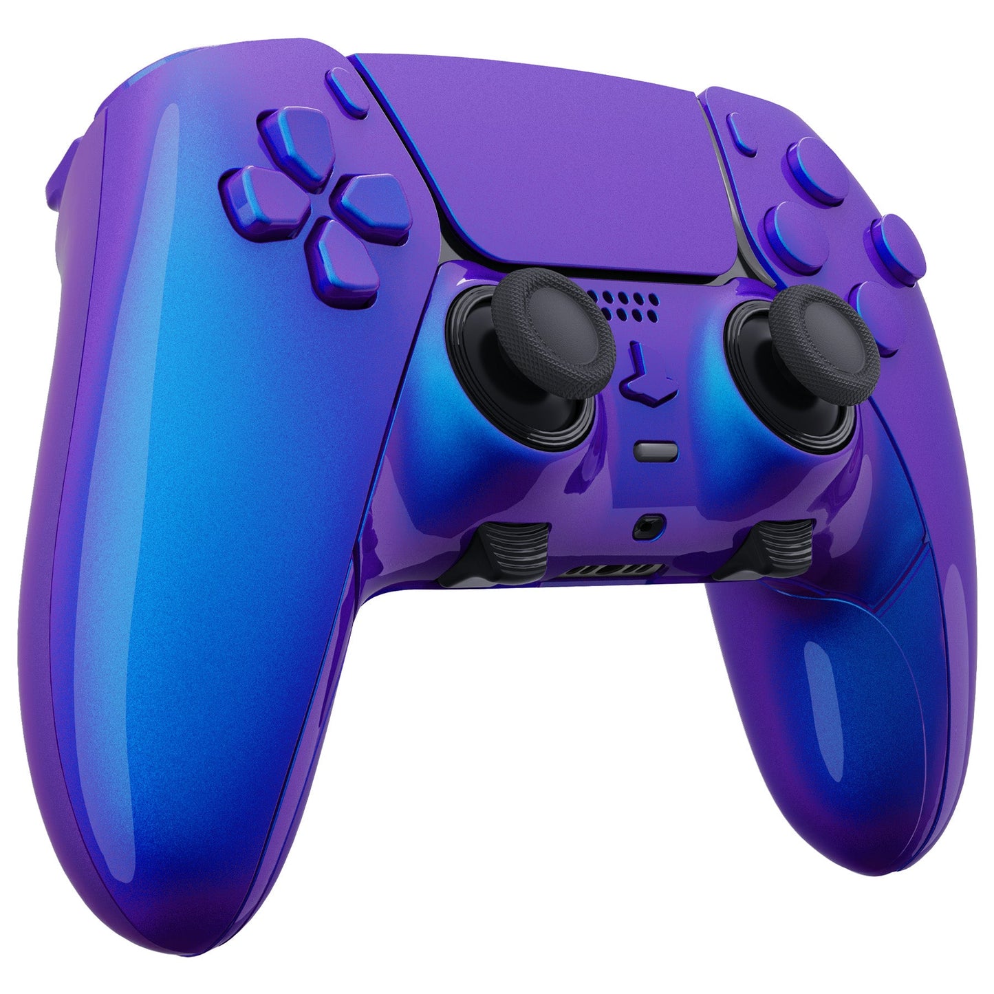 Replacement Full Set Shells with Buttons Compatible with PS5 Edge Controller - Chameleon Purple Blue eXtremeRate