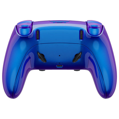 Replacement Full Set Shells with Buttons Compatible with PS5 Edge Controller - Chameleon Purple Blue eXtremeRate