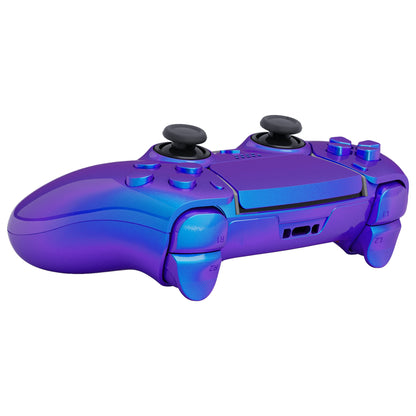 Replacement Full Set Shells with Buttons Compatible with PS5 Edge Controller - Chameleon Purple Blue eXtremeRate