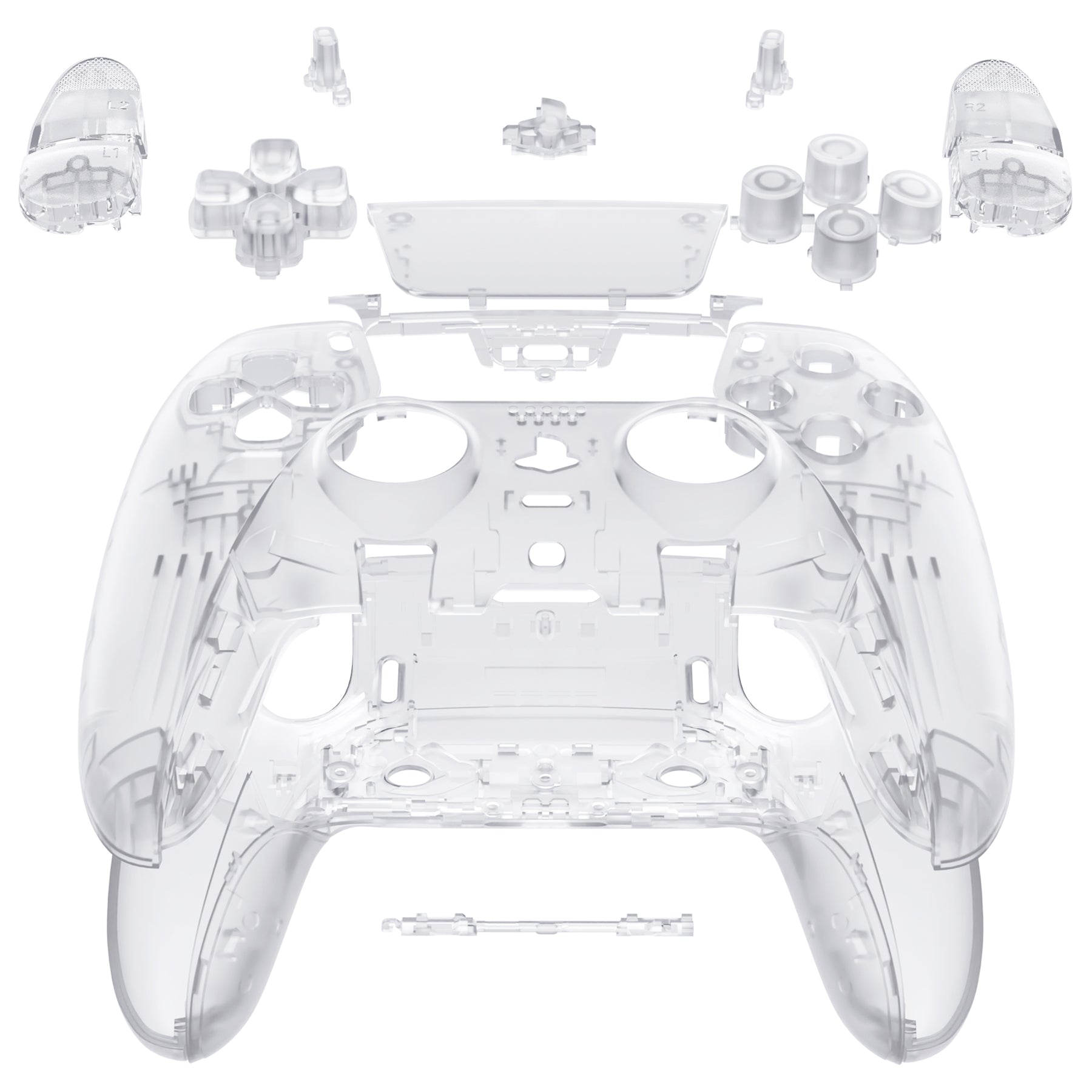 Replacement Full Set Shells with Buttons Compatible with PS5 Edge Controller - Clear eXtremeRate