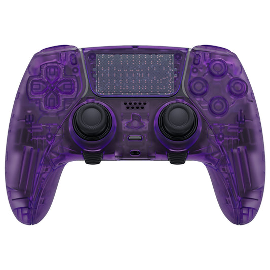 Replacement Full Set Shells with Buttons Compatible with PS5 Edge Controller - Clear Atomic Purple eXtremeRate