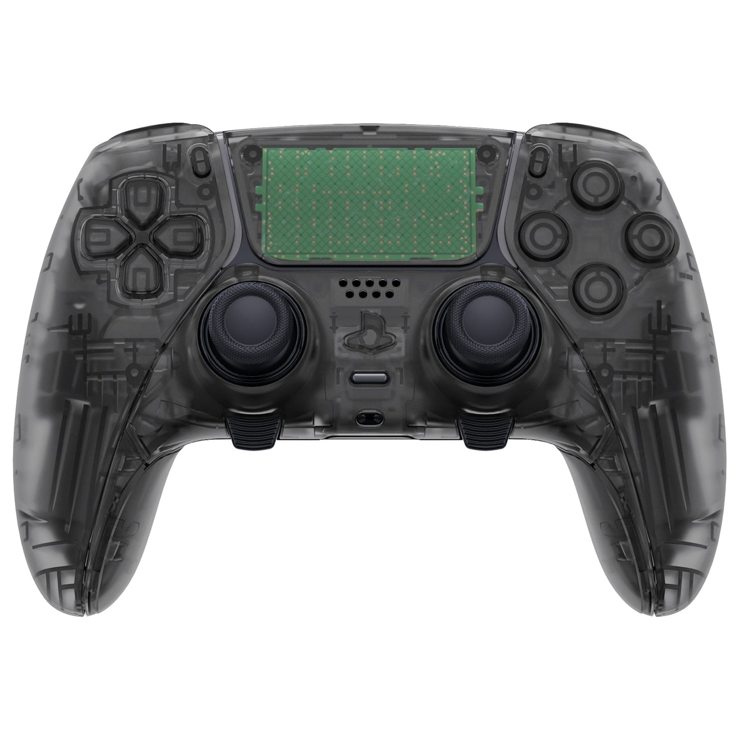 Replacement Full Set Shells with Buttons Compatible with PS5 Edge Controller - Clear Black eXtremeRate