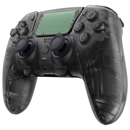 Replacement Full Set Shells with Buttons Compatible with PS5 Edge Controller - Clear Black eXtremeRate