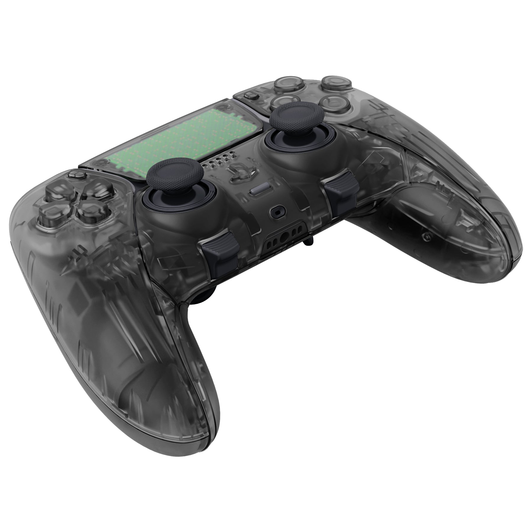 Replacement Full Set Shells with Buttons Compatible with PS5 Edge Controller - Clear Black eXtremeRate