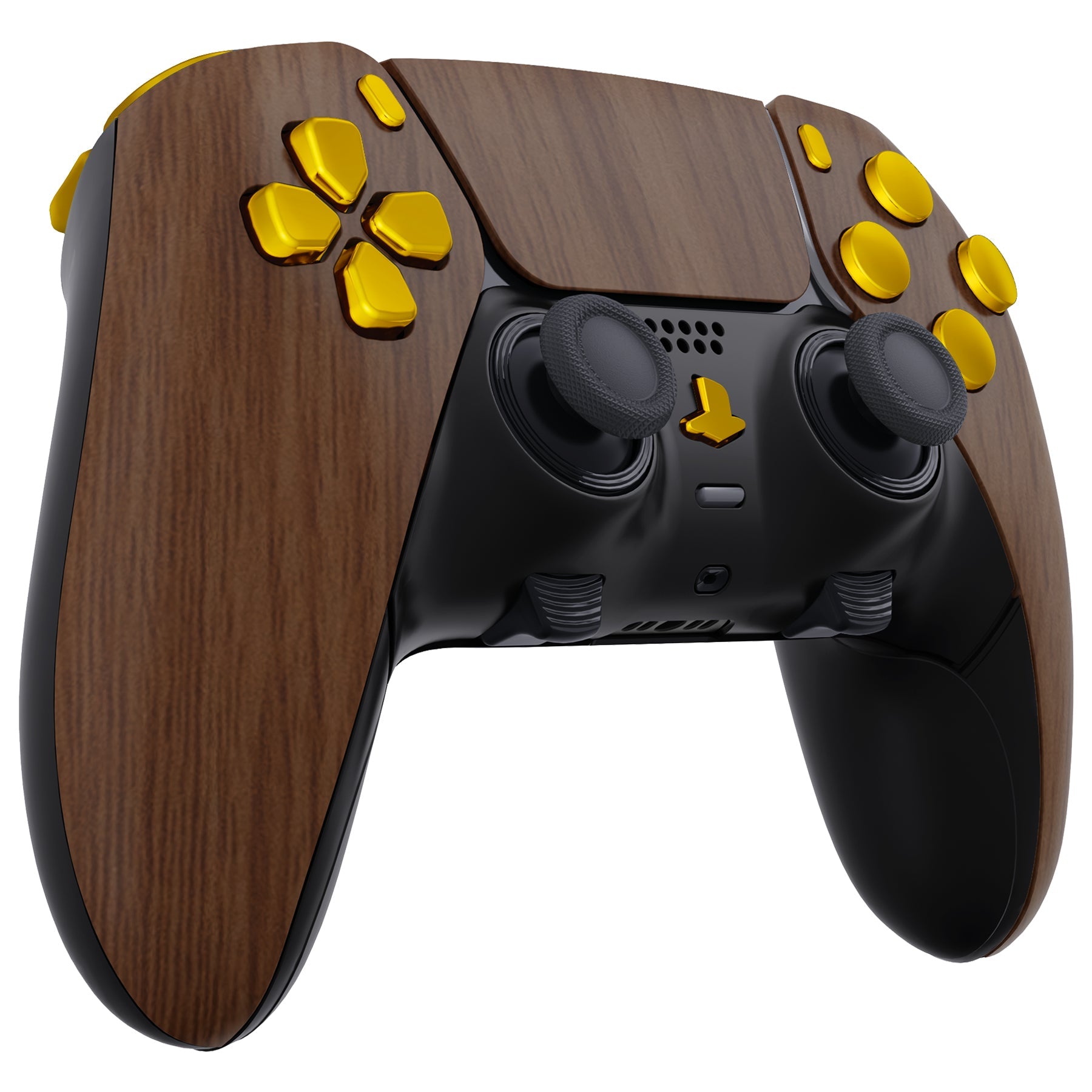 Replacement Full Set Shells with Buttons Compatible with PS5 Edge Controller - Wood Grain eXtremeRate