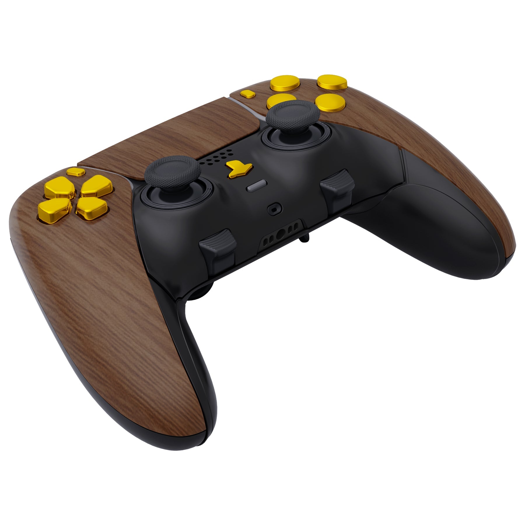 Replacement Full Set Shells with Buttons Compatible with PS5 Edge Controller - Wood Grain eXtremeRate