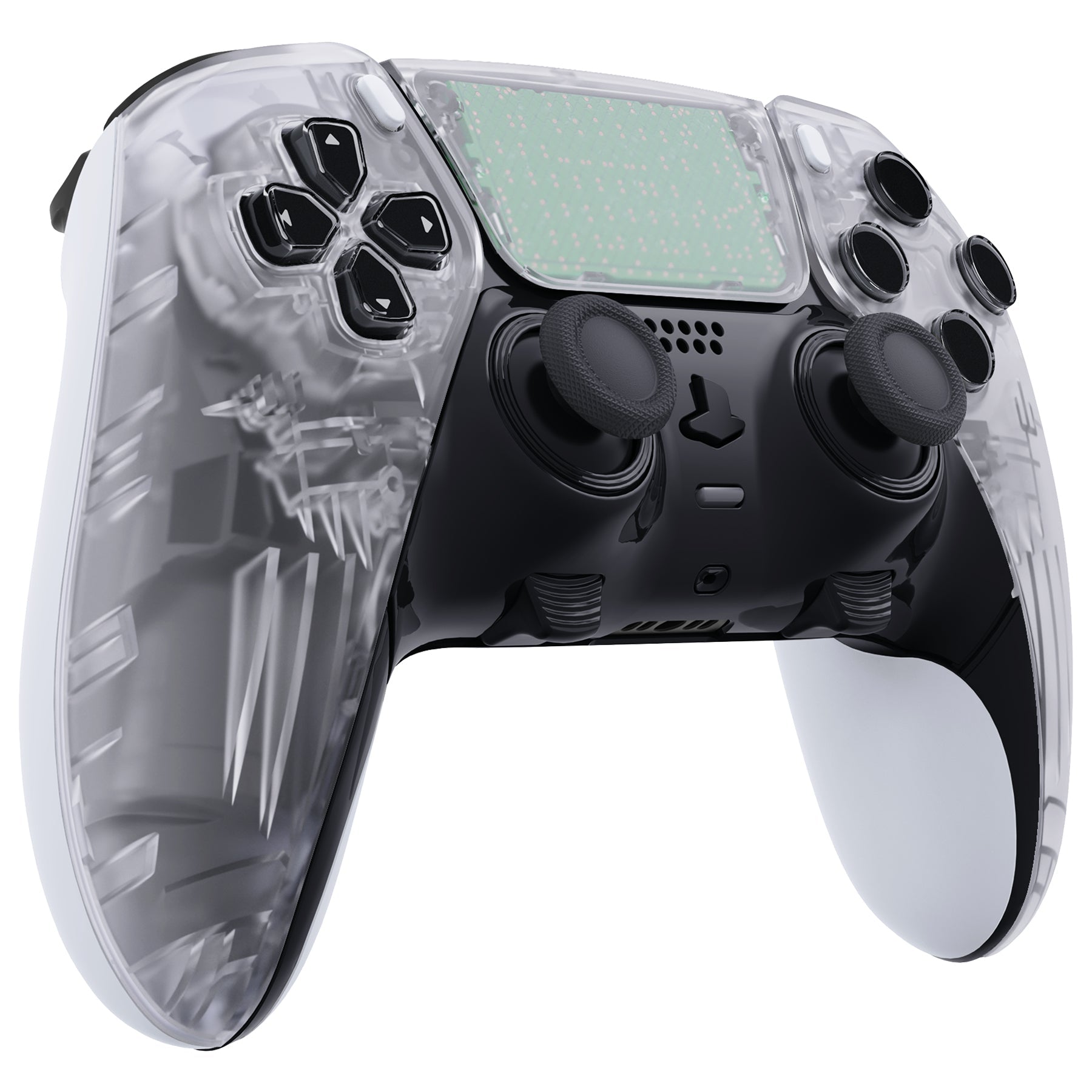 Replacement Left Right Front Housing Shell with Touchpad Compatible with PS5 Edge Controller - Clear eXtremeRate