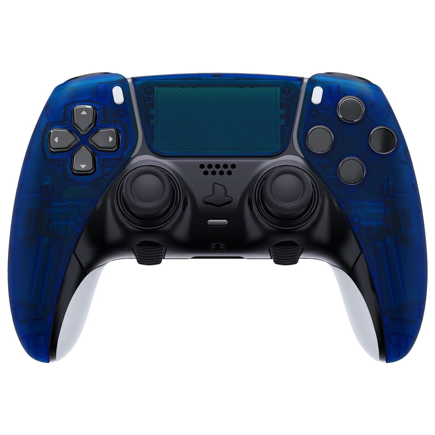 Replacement Left Right Front Housing Shell with Touchpad Compatible with PS5 Edge Controller - Clear Blue eXtremeRate