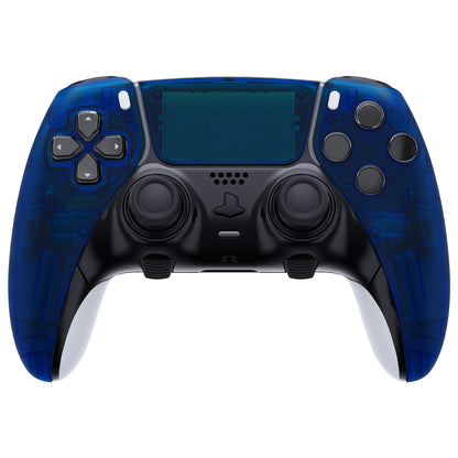 Replacement Left Right Front Housing Shell with Touchpad Compatible with PS5 Edge Controller - Clear Blue eXtremeRate