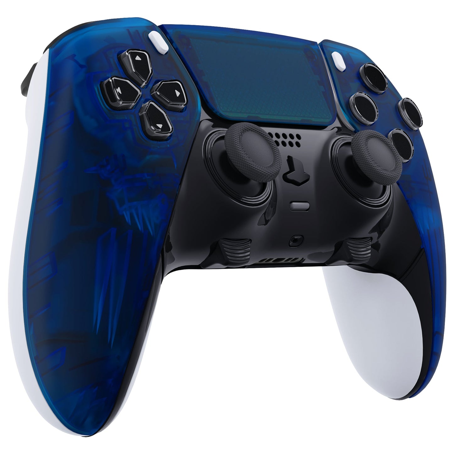 Replacement Left Right Front Housing Shell with Touchpad Compatible with PS5 Edge Controller - Clear Blue eXtremeRate