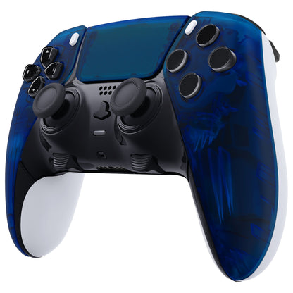 Replacement Left Right Front Housing Shell with Touchpad Compatible with PS5 Edge Controller - Clear Blue eXtremeRate