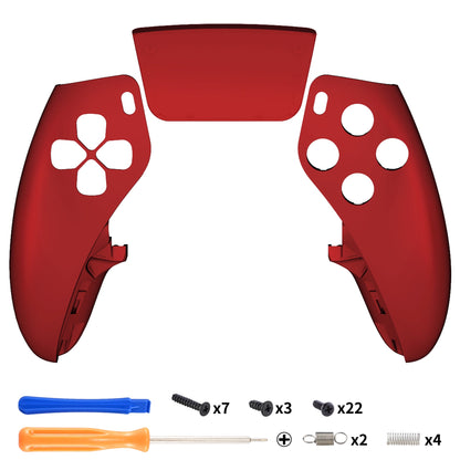 Replacement Left Right Front Housing Shell with Touchpad Compatible with PS5 Edge Controller - Scarlet Red eXtremeRate