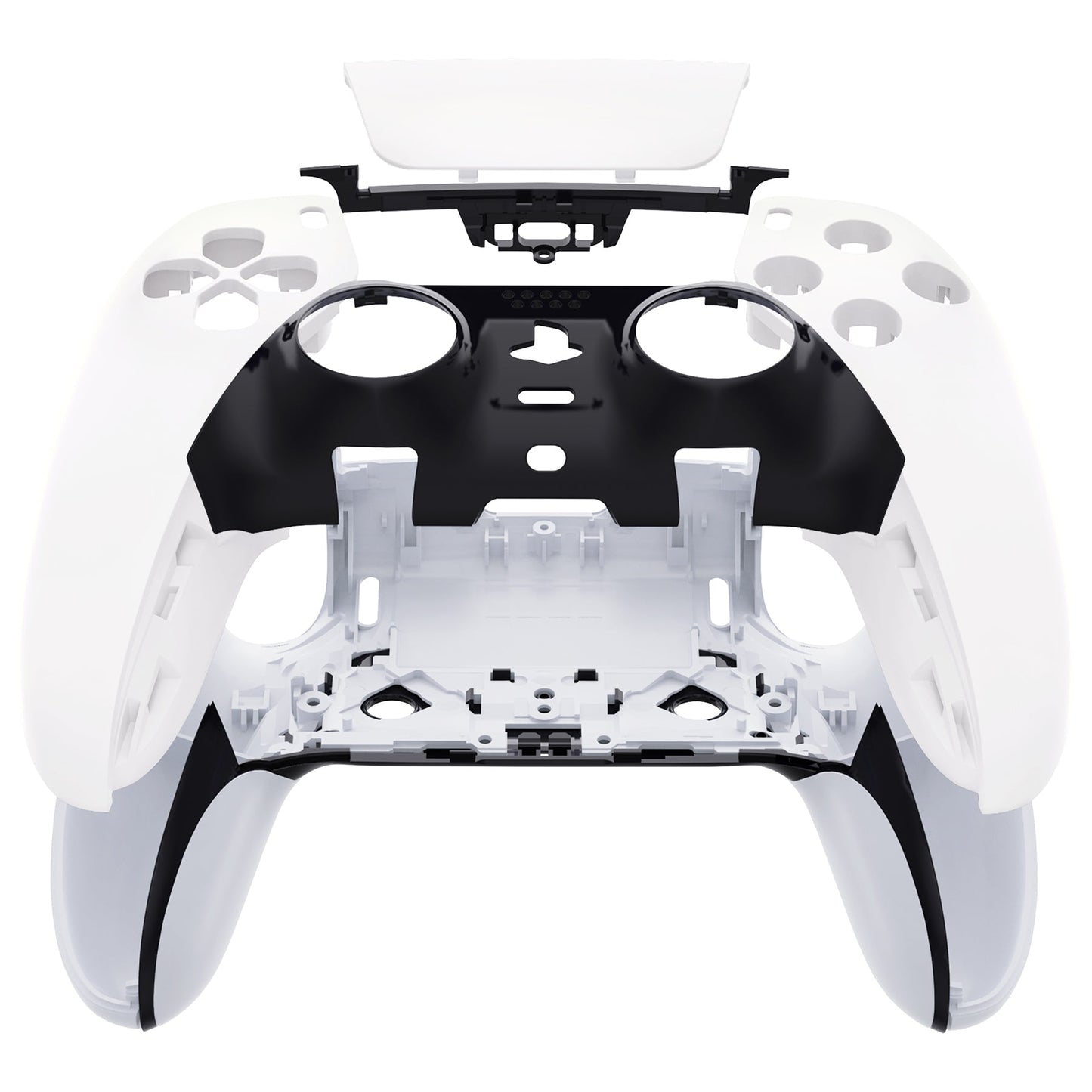 Replacement Left Right Front Housing Shell with Touchpad Compatible with PS5 Edge Controller - White eXtremeRate