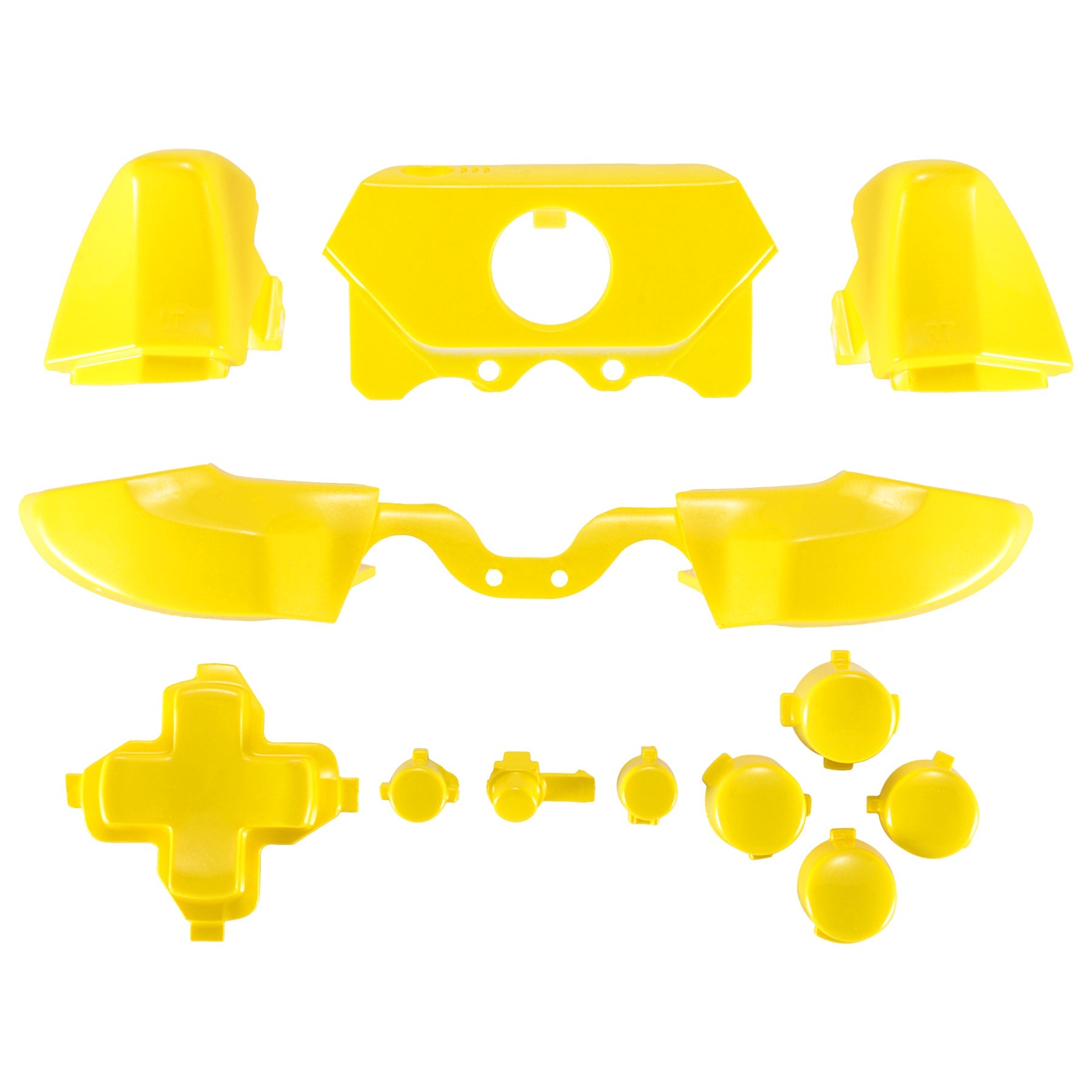 eXtremeRate Retail Replacement Full Set Buttons for Xbox One Standard & Xbox One Elite V1 Controller - Lime Yellow - NXOJ0707