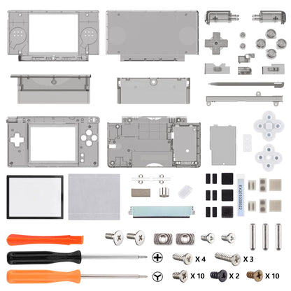 Replacement  Shell for Nintendo DS Lite And Screen Lens for Nintendo DS Lite NDSL - Clear Black eXtremeRate