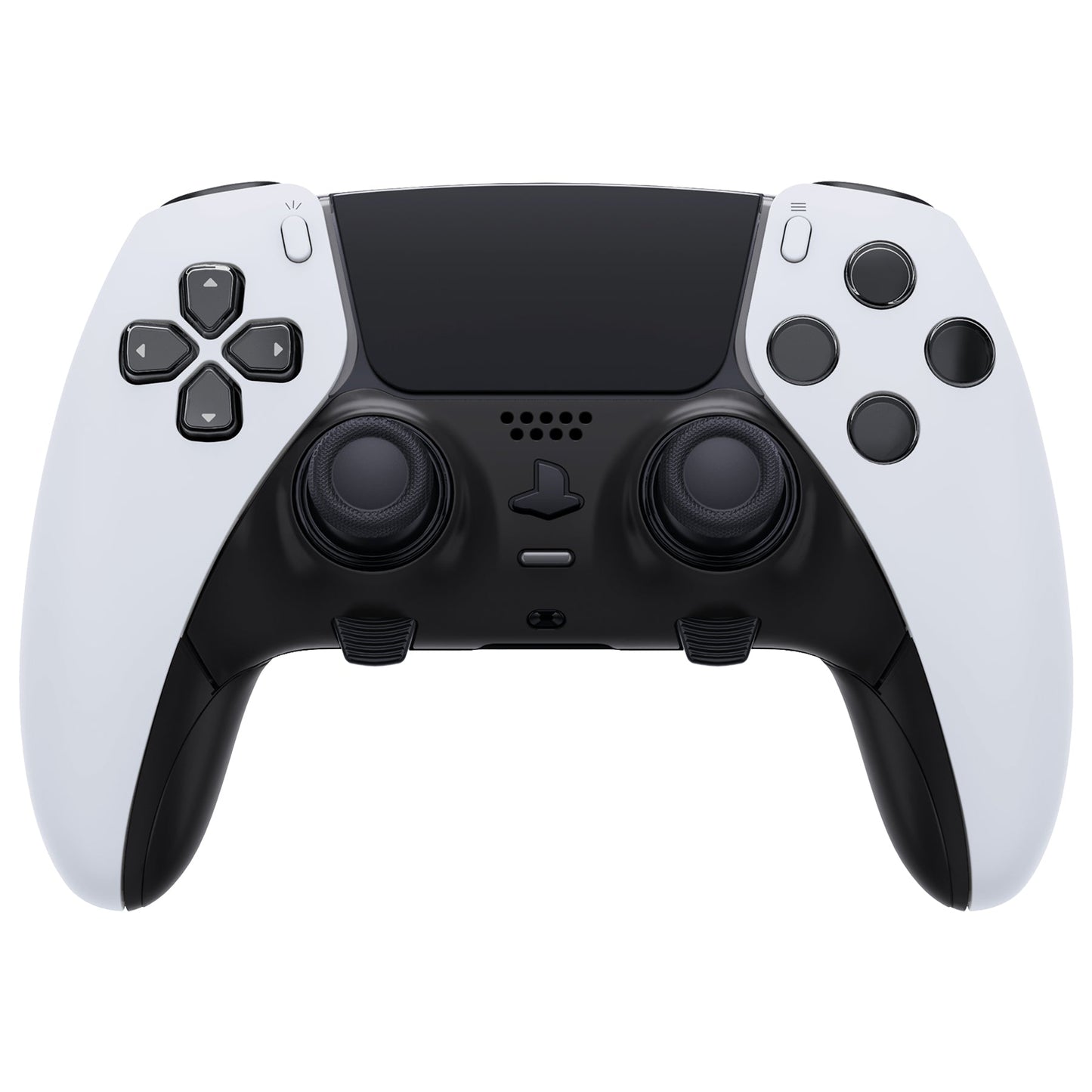 Replacement Top Bottom Decorative Trim Shell Compatible with PS5 Edge Controller - Black eXtremeRate