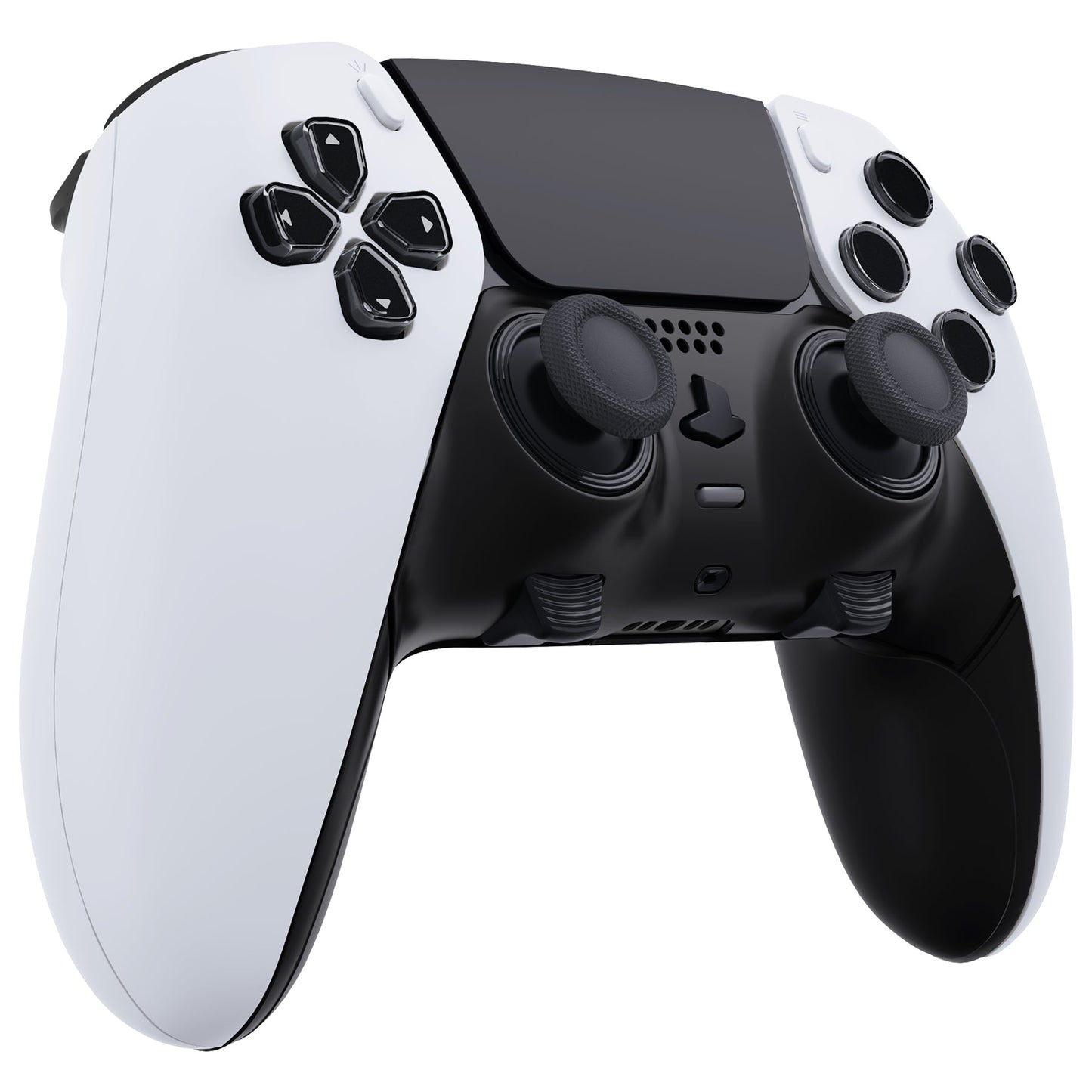 Replacement Top Bottom Decorative Trim Shell Compatible with PS5 Edge Controller - Black eXtremeRate