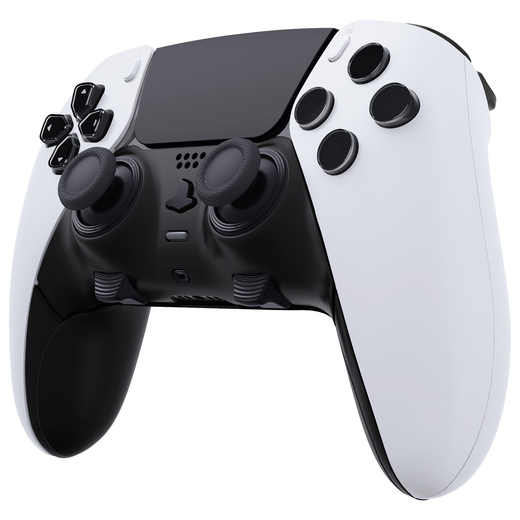 Replacement Top Bottom Decorative Trim Shell Compatible with PS5 Edge Controller - Black eXtremeRate