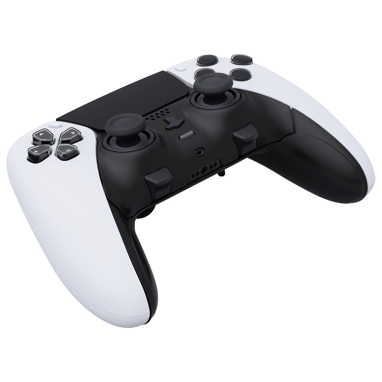 Replacement Top Bottom Decorative Trim Shell Compatible with PS5 Edge Controller - Black eXtremeRate