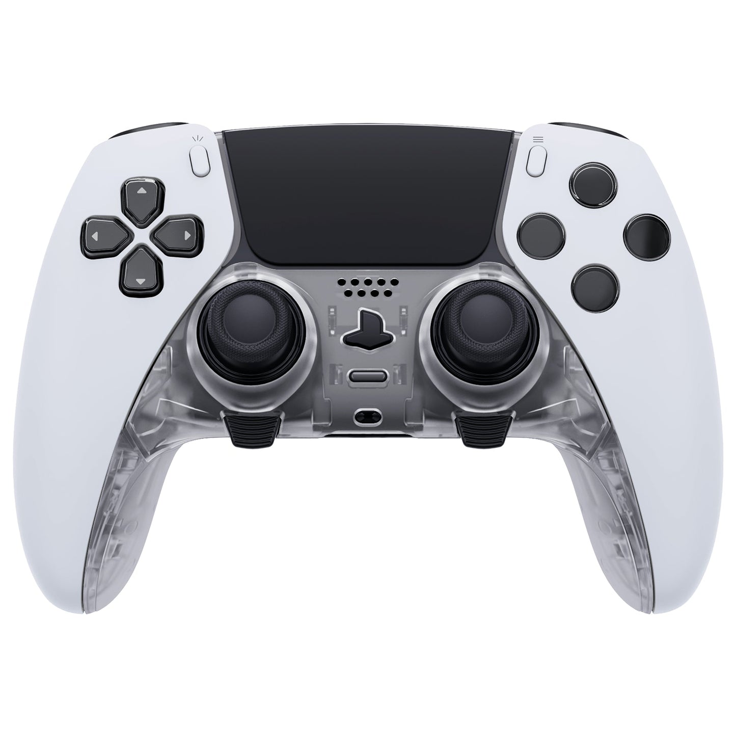 Replacement Top Bottom Decorative Trim Shell Compatible with PS5 Edge Controller - Clear eXtremeRate