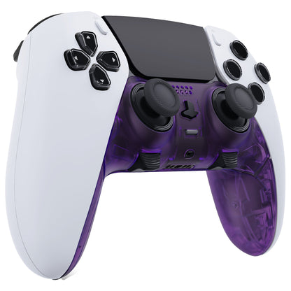 Replacement Top Bottom Decorative Trim Shell Compatible with PS5 Edge Controller - Clear Atomic Purple eXtremeRate