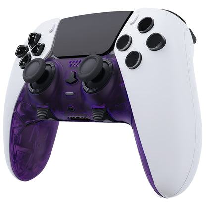 Replacement Top Bottom Decorative Trim Shell Compatible with PS5 Edge Controller - Clear Atomic Purple eXtremeRate