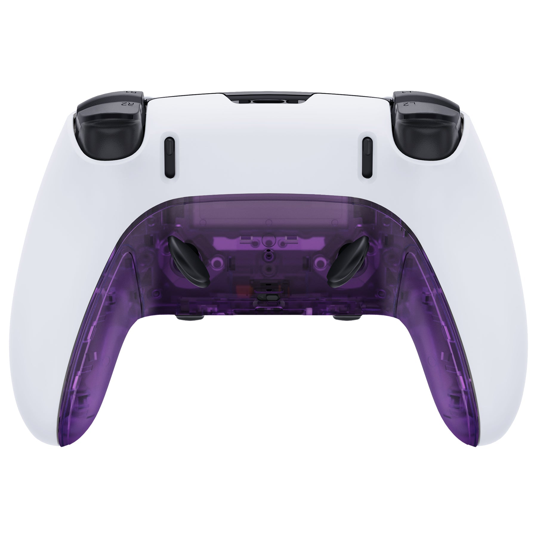 Replacement Top Bottom Decorative Trim Shell Compatible with PS5 Edge Controller - Clear Atomic Purple eXtremeRate