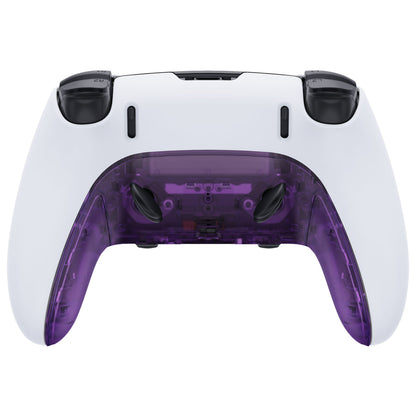 Replacement Top Bottom Decorative Trim Shell Compatible with PS5 Edge Controller - Clear Atomic Purple eXtremeRate