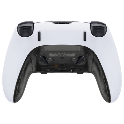 Replacement Top Bottom Decorative Trim Shell Compatible with PS5 Edge Controller - Clear Black eXtremeRate