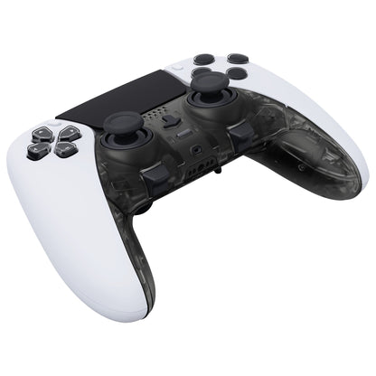 Replacement Top Bottom Decorative Trim Shell Compatible with PS5 Edge Controller - Clear Black eXtremeRate