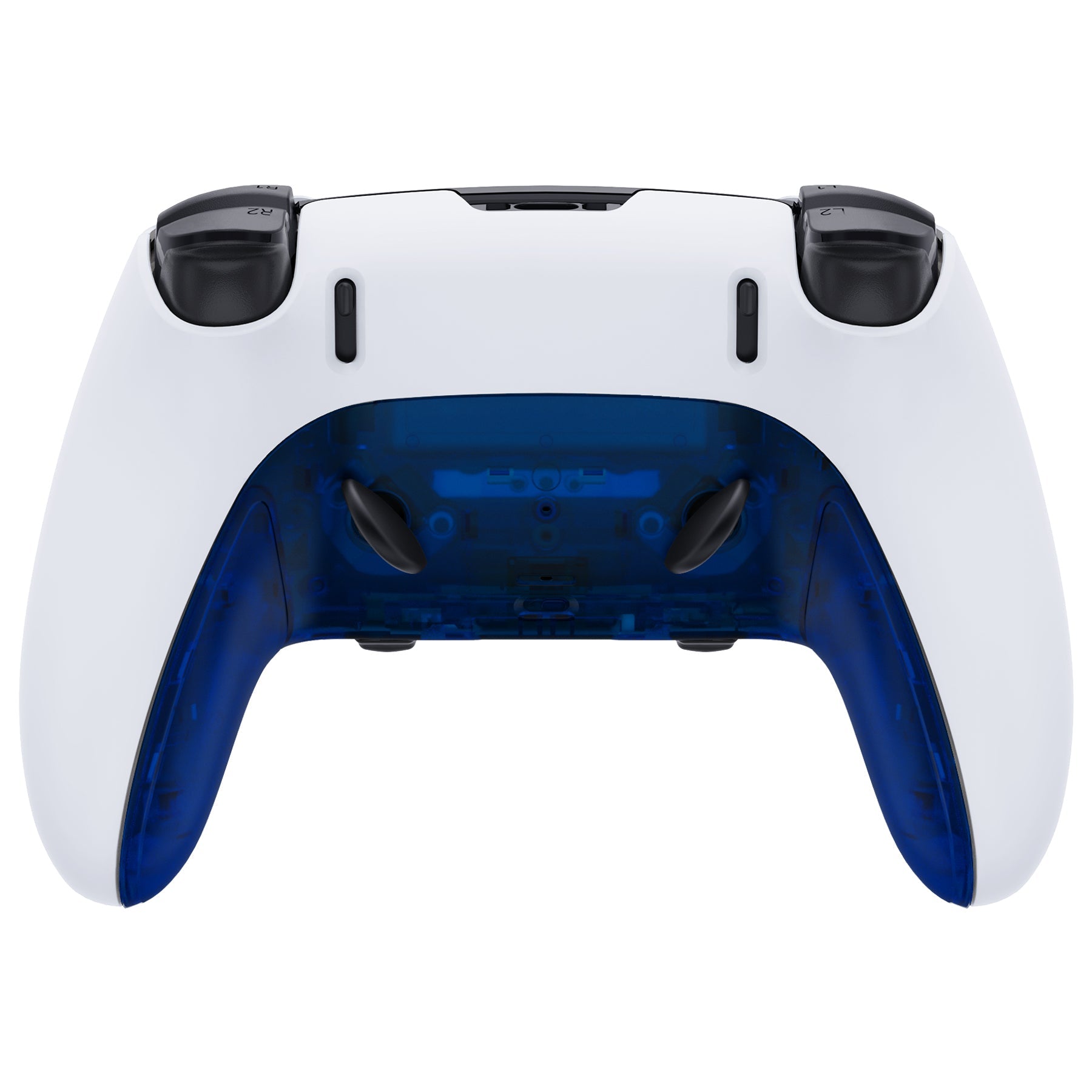 Replacement Top Bottom Decorative Trim Shell Compatible with PS5 Edge Controller - Clear Blue eXtremeRate