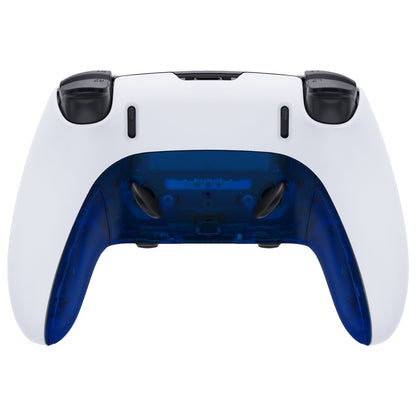 Replacement Top Bottom Decorative Trim Shell Compatible with PS5 Edge Controller - Clear Blue eXtremeRate