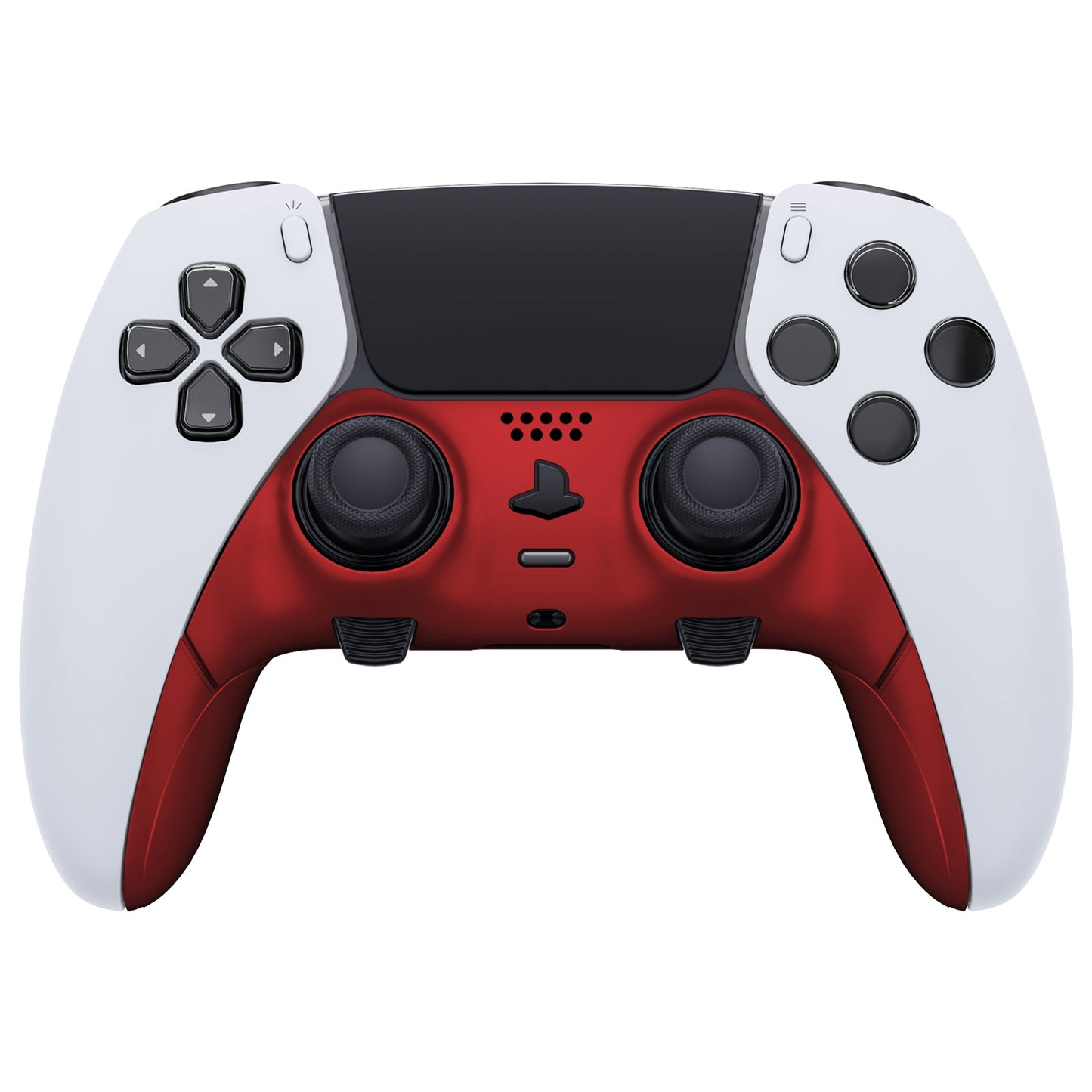 Replacement Top Bottom Decorative Trim Shell Compatible with PS5 Edge Controller - Scarlet Red eXtremeRate