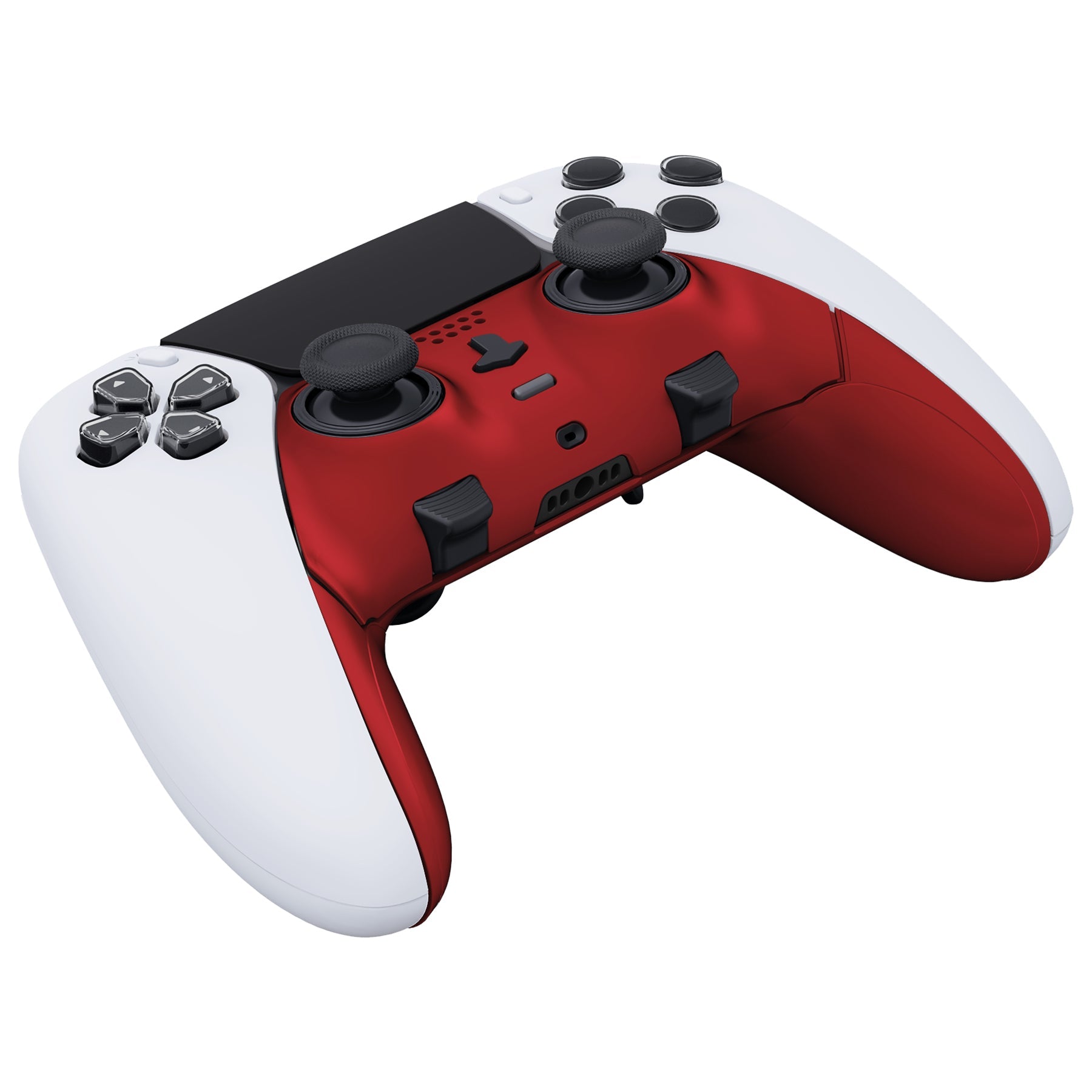 Replacement Top Bottom Decorative Trim Shell Compatible with PS5 Edge Controller - Scarlet Red eXtremeRate