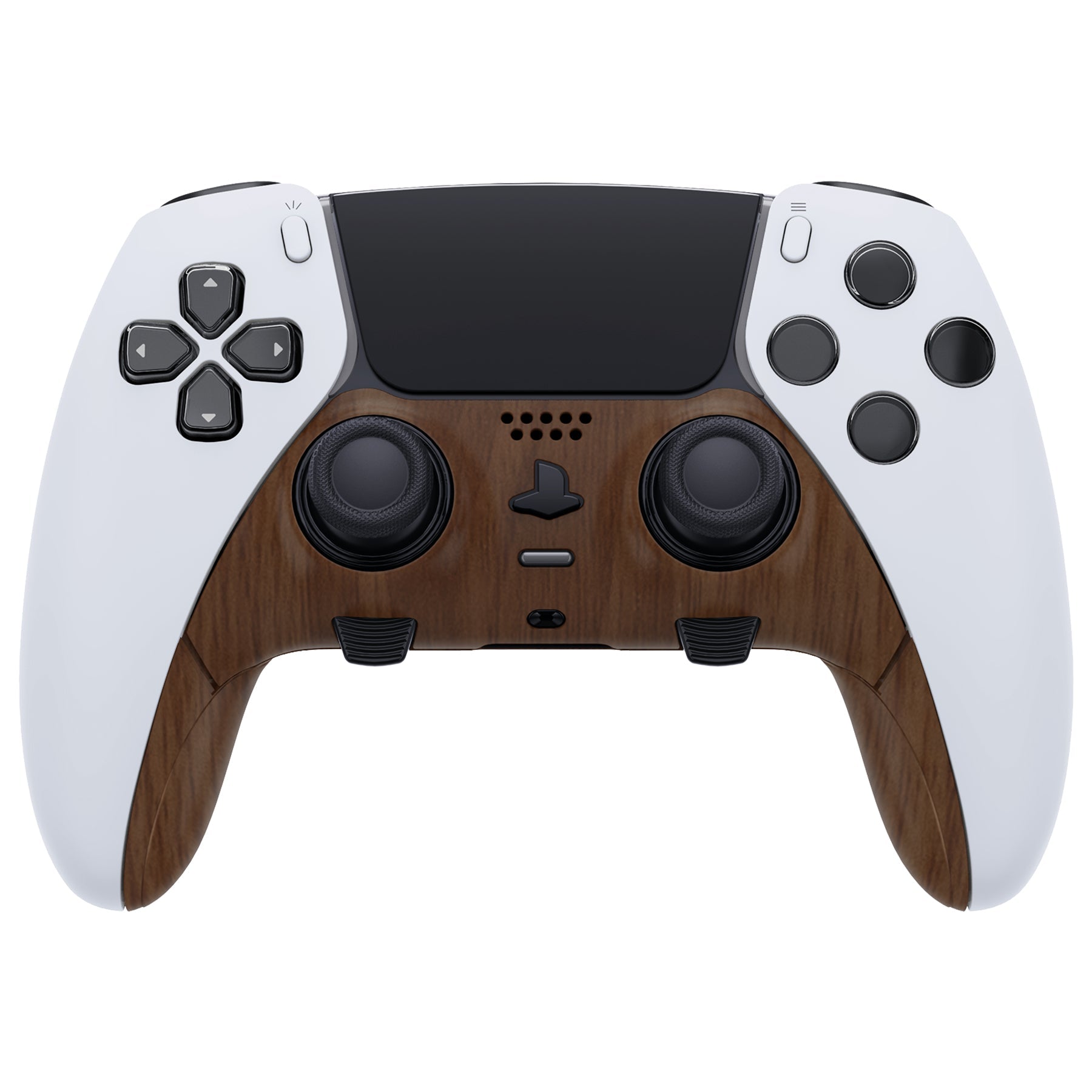 Replacement Top Bottom Decorative Trim Shell Compatible with PS5 Edge Controller - Wood Grain eXtremeRate