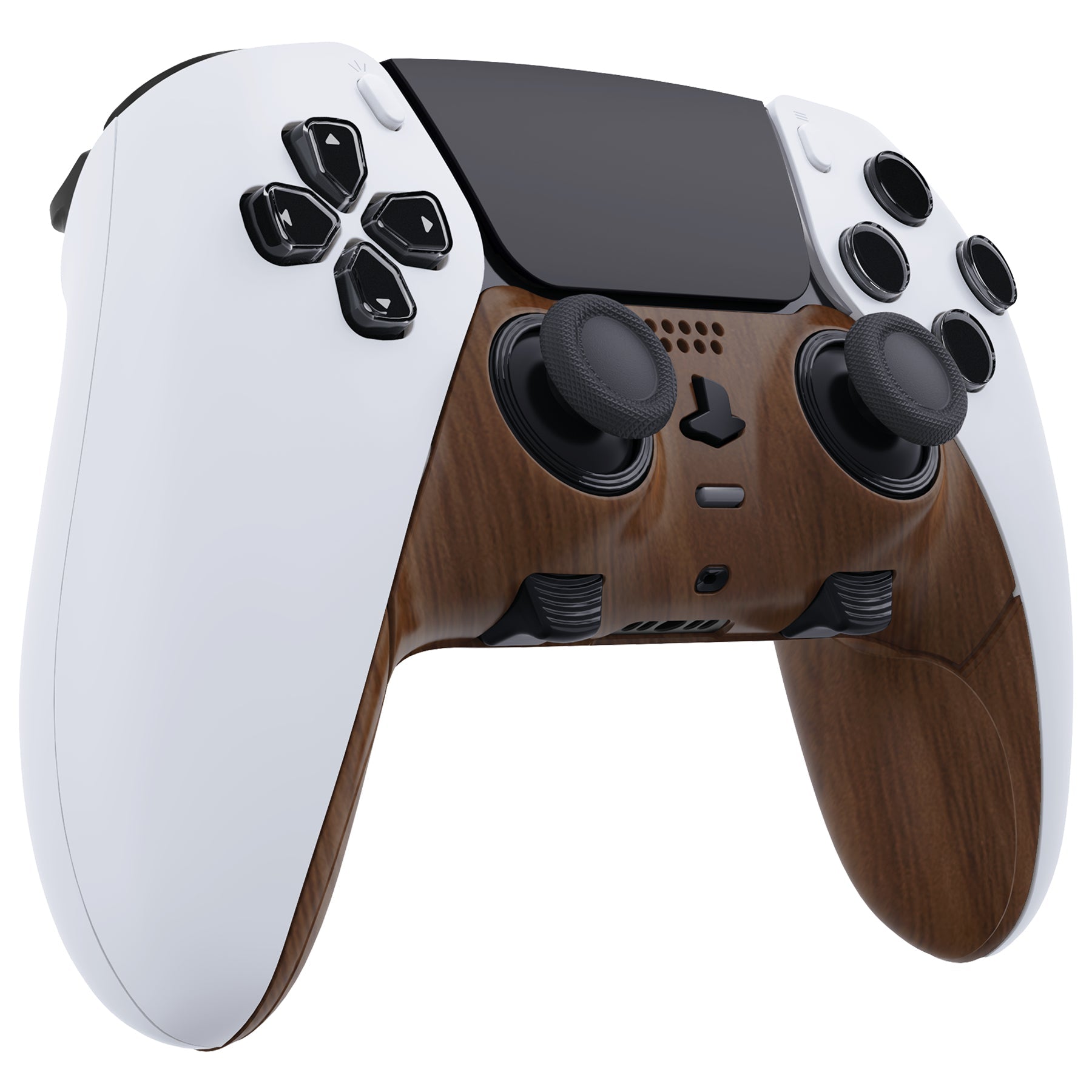 Replacement Top Bottom Decorative Trim Shell Compatible with PS5 Edge Controller - Wood Grain eXtremeRate