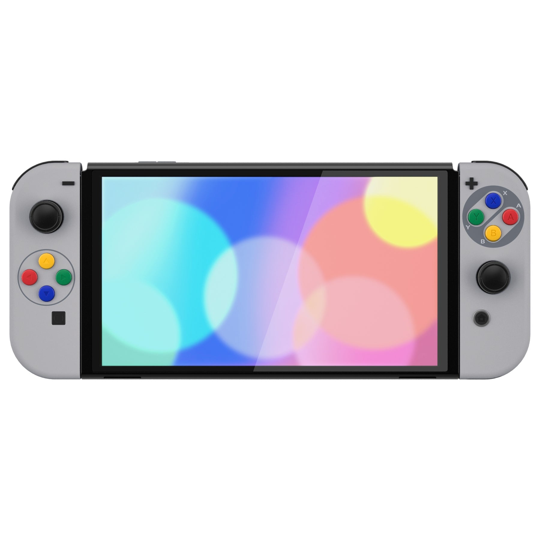 eXtremeRate Retail Replacement Soft Touch Full Set Shell for Nintendo Switch OLED - SFC SNES Classic EU Style - QNSOY7002