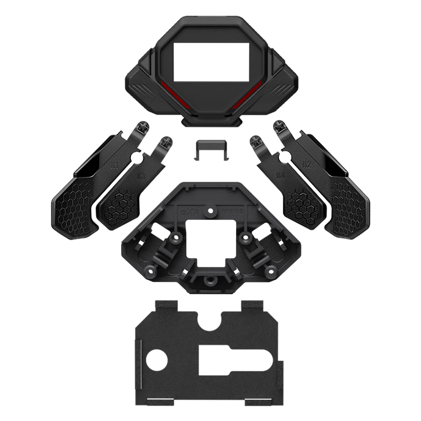 eXtremeRate SPARK バックパドル用 K1 K2 K3 K4 交換用バックパドル、PS5コントローラー対応【ブラック】