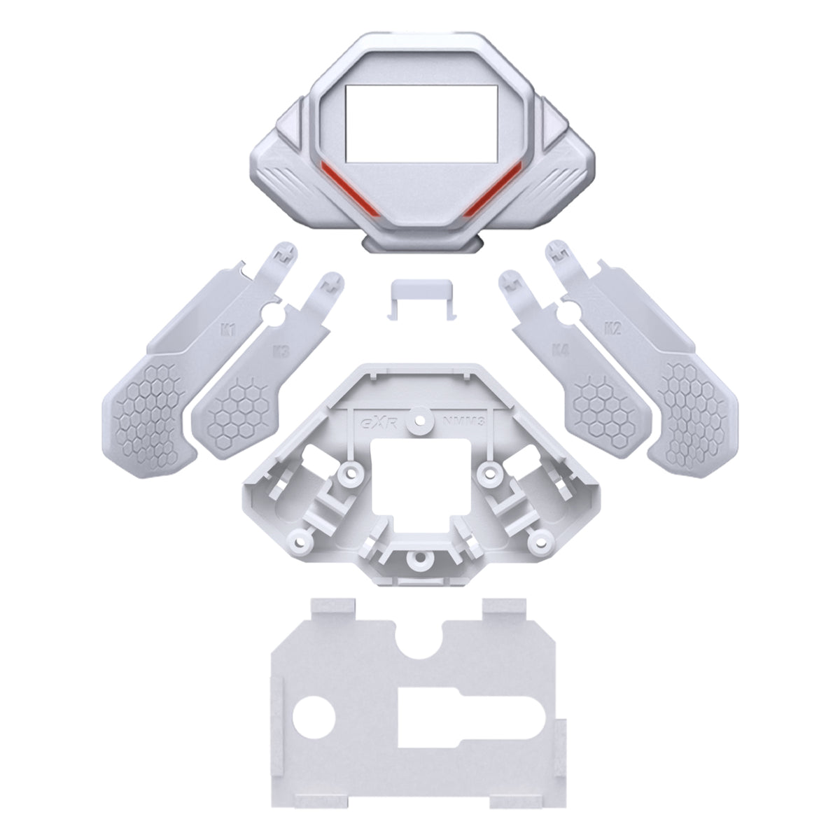 eXtremeRate SPARK バックパドル用 K1 K2 K3 K4 交換用バックパドル、PS5コントローラー対応【灰白色】
